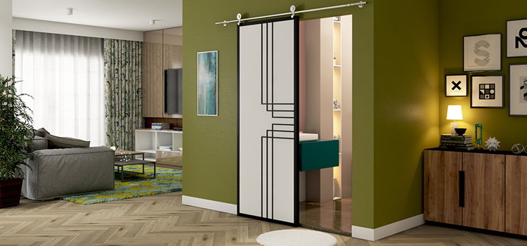 sliding bathroom door installation in East Palo Alto